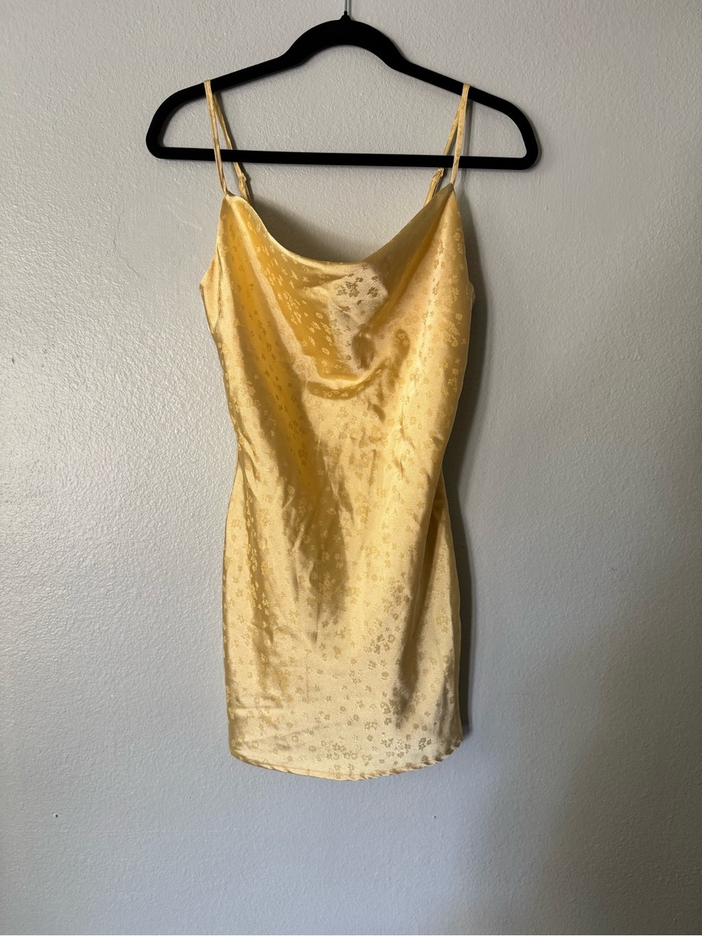 LA Hearts ~ PacSun Yellow Floral Slip Dress| XS |Satin Cowl Neck Mini